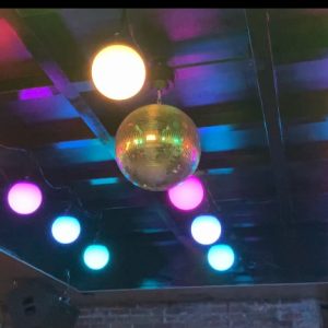 Lighting install with disco lights
